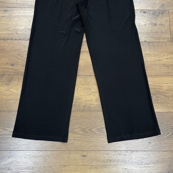 Frank Lyman Pants Womens Size 14 US Black Wide Leg Stretch Pull-On Elastic Waist - Picture 7 of 12